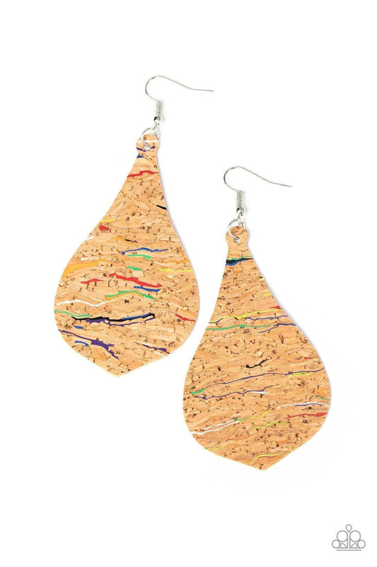 Paparazzi Accessories - Cork Coast - Multicolor Earrings - Bling by JessieK