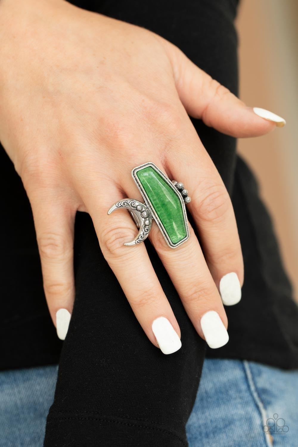Paparazzi Accessories - Cosmic Karma - Green Ring - Bling by JessieK