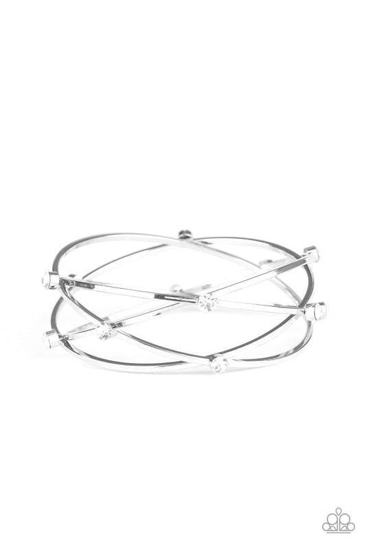 Paparazzi Accessories - Cosmic Sparkle - White Bracelet - Bling by JessieK