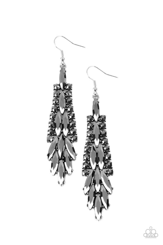 Paparazzi Accessories - Crown Heiress - Silver Earrings - Bling by JessieK