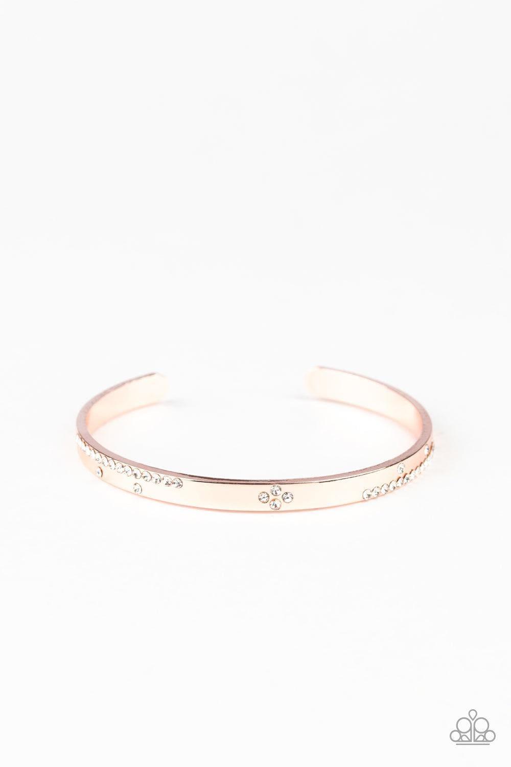 Paparazzi Accessories - Dainty Dazzle - Rose Gold Bracelet - Bling by JessieK