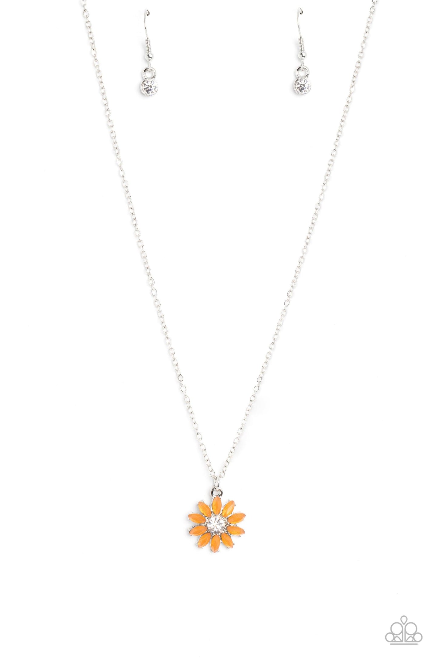 Paparazzi Accessories - Daisy Diva - Orange Necklace - Bling by JessieK