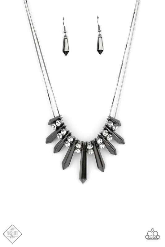 Paparazzi Accessories - Dangerous Dazzle - Black Necklace - Bling by JessieK