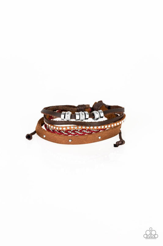 Paparazzi Accessories - Day-trip Trotter - Red Urban Bracelet - Bling by JessieK