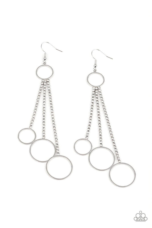 Paparazzi Accessories - Demurely Dazzling - White Earrings - Bling by JessieK