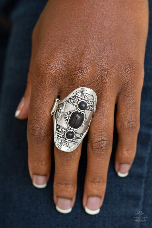 Paparazzi Accessories - Desert Paint - Black Ring - Bling by JessieK