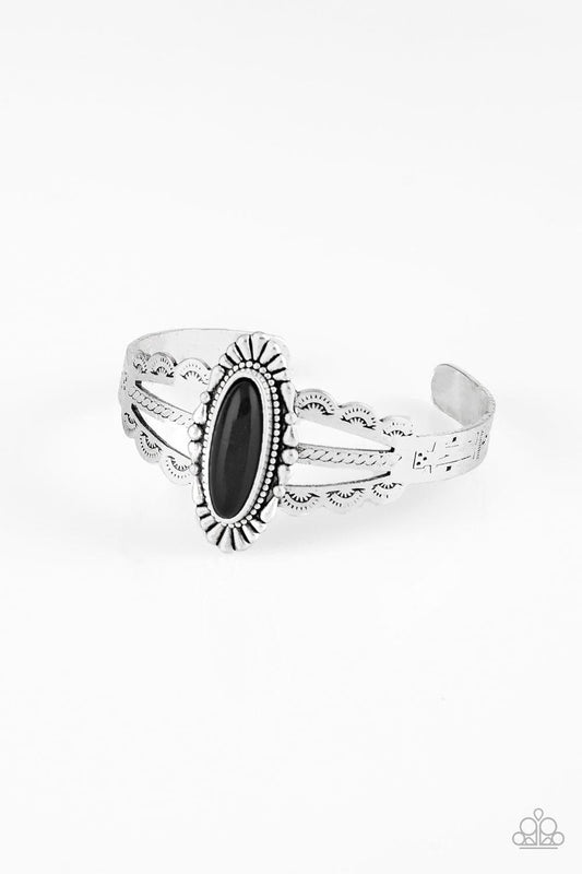 Paparazzi Accessories - Desert Sage - Black Bracelet - Bling by JessieK