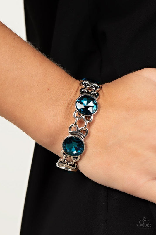 Paparazzi Accessories - Devoted To Drama - Blue Bracelet - Bling by JessieK