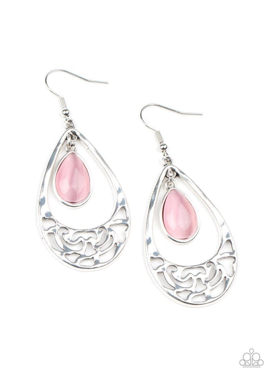 Paparazzi Accessories - Dew You Feel Me? - Pink Earrings - Bling by JessieK