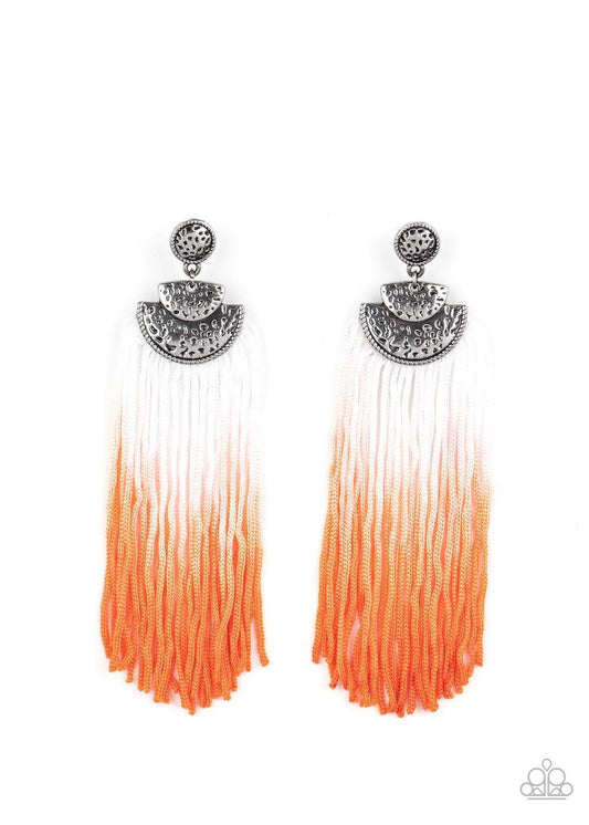 Paparazzi Accessories - Dip It Up - Orange Earrings - Bling by JessieK