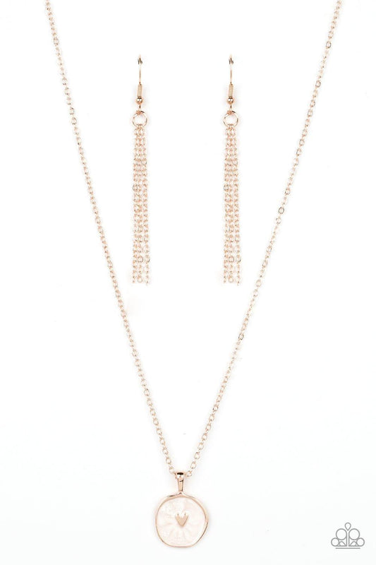 Paparazzi Accessories - Do What You Love - Rose Gold Necklace - Bling by JessieK