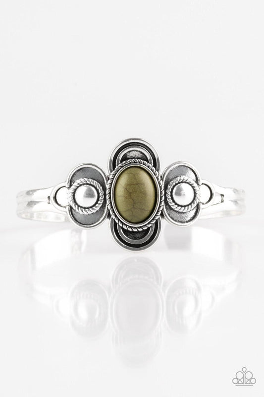 Paparazzi Accessories - Dream Cowgirl - Green Bracelet - Bling by JessieK