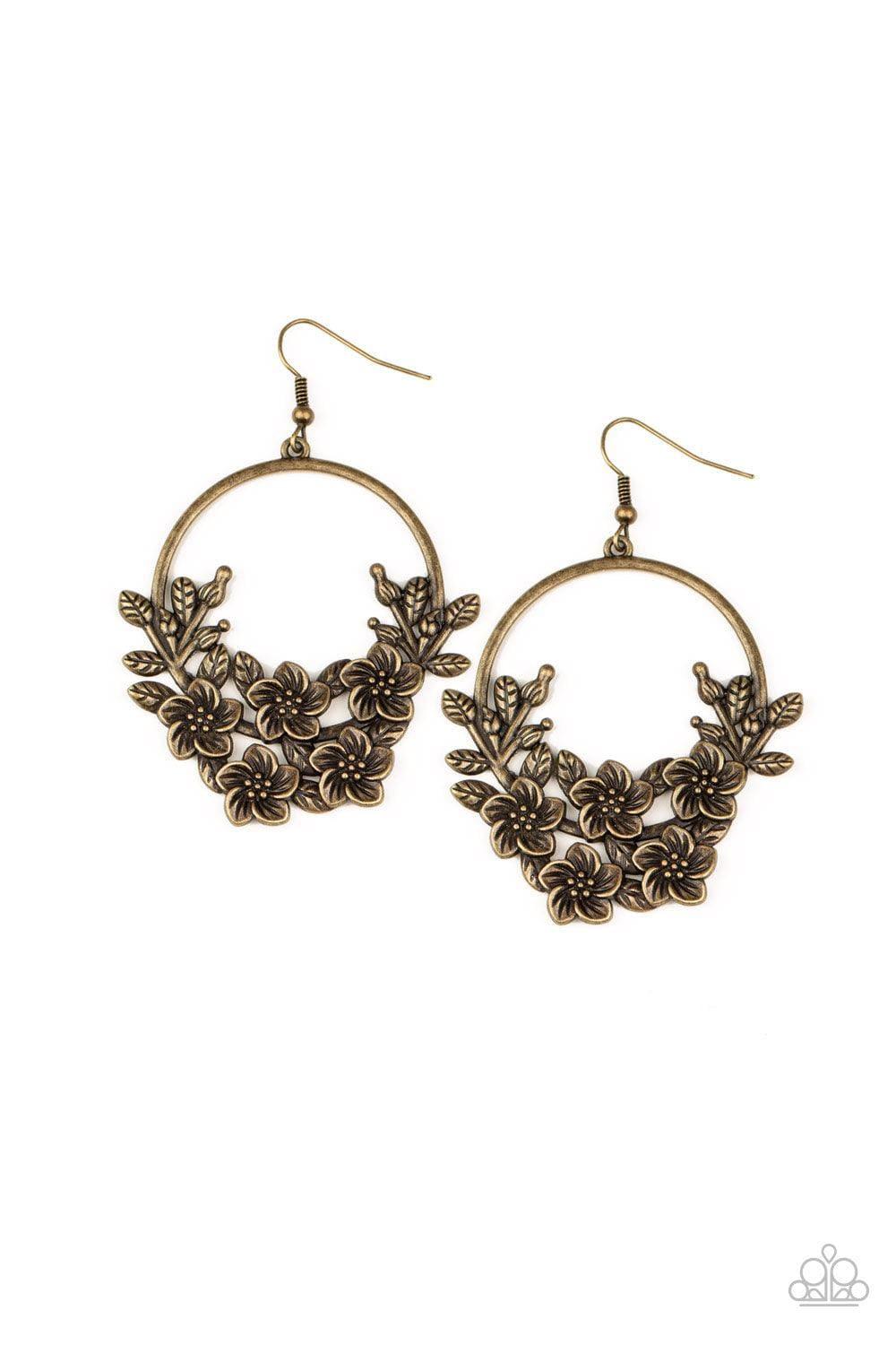 Paparazzi Accessories - Eden Essence - Brass Earring - Bling by JessieK