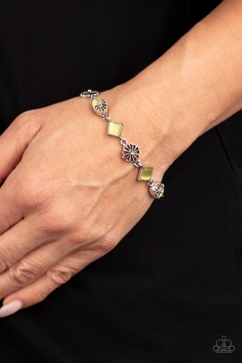 Paparazzi Accessories - Eden Etiquette - Yellow Bracelet - Bling by JessieK