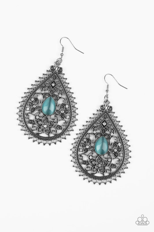 Paparazzi Accessories - Eden Glow - Blue Earrings - Bling by JessieK
