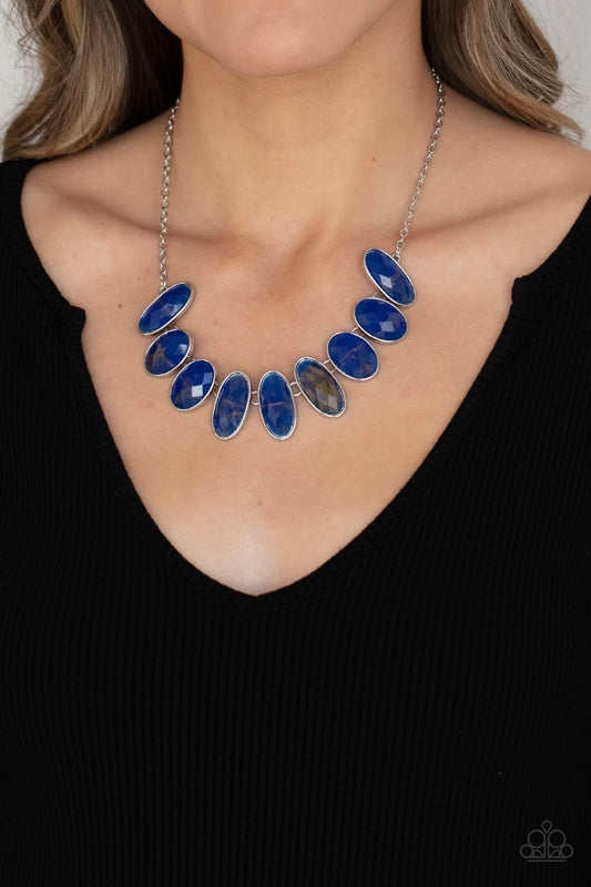 Paparazzi Accessories - Elliptical Episode - Blue Necklace - Bling by JessieK
