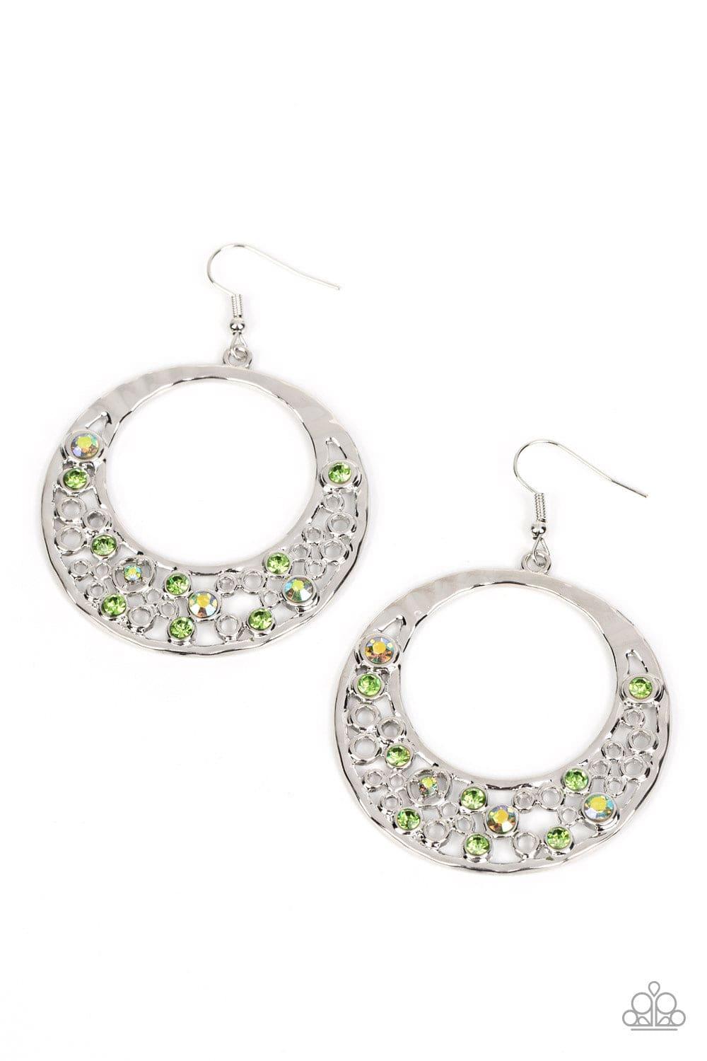 Paparazzi Accessories - Enchanted Effervescence - Green Earrings - Bling by JessieK