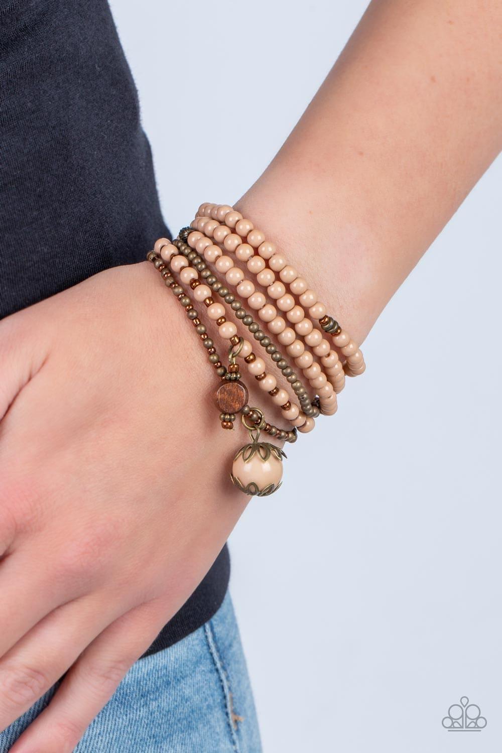 Paparazzi Accessories - Epic Escapade - Brown Bracelet - Bling by JessieK