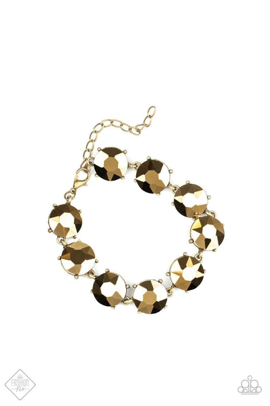 Paparazzi Accessories - Fabulously Flashy - Brass Bracelet - Bling by JessieK