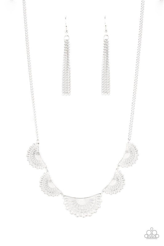Paparazzi Accessories - Fanned Out Fashion - Silver Necklace - Bling by JessieK