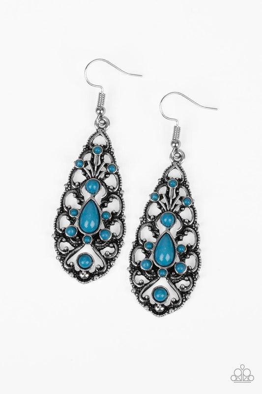 Paparazzi Accessories - Fantastically Fanciful - Blue Earrings - Bling by JessieK
