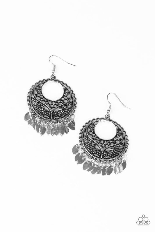 Paparazzi Accessories - Far Off Horizons - Silver Earrings - Bling by JessieK