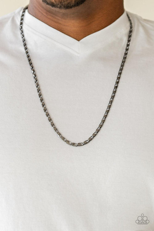 Paparazzi Accessories - Free Agency - Black Men's Necklace - Bling by JessieK