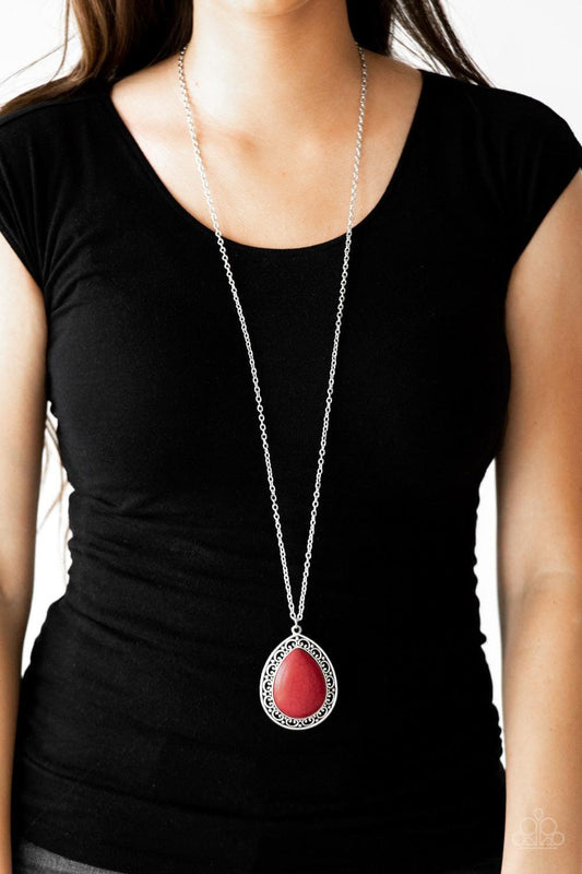 Paparazzi Accessories - Full Frontier - Red Necklace - Bling by JessieK