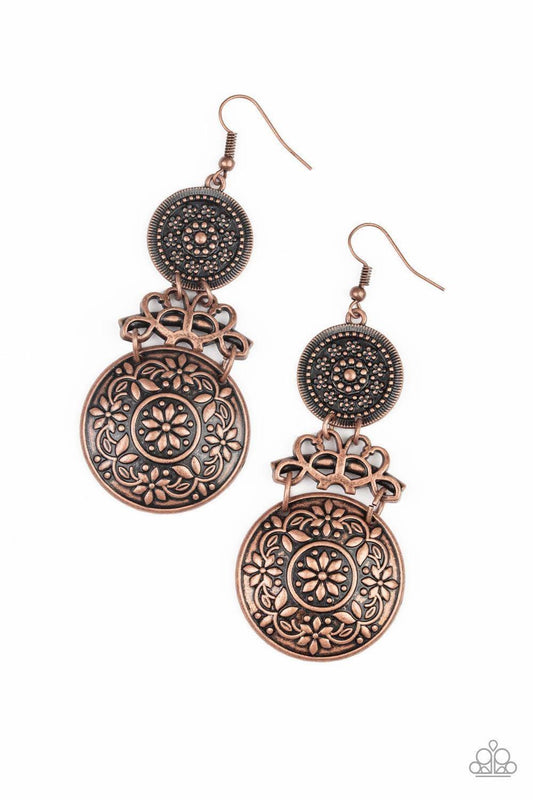 Paparazzi Accessories - Garden Adventure - Copper Earrings - Bling by JessieK