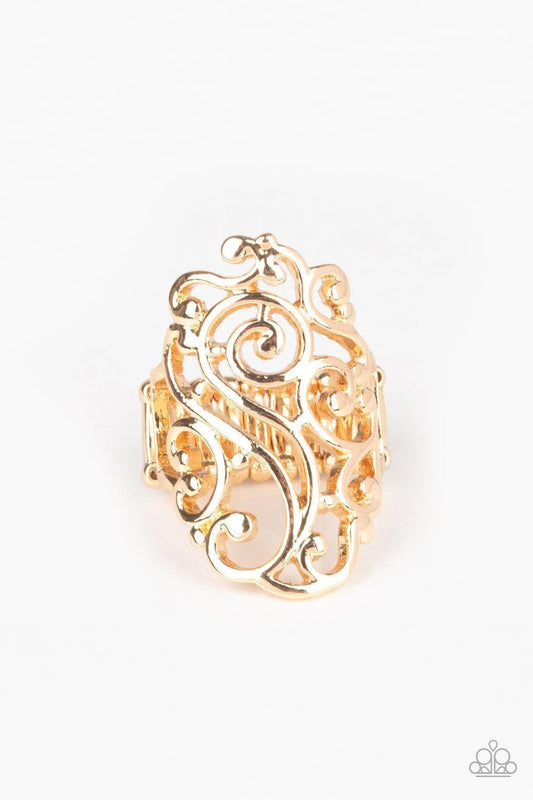 Paparazzi Accessories - Garden Bliss - Gold Ring - Bling by JessieK