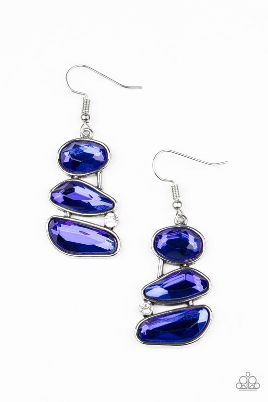 Paparazzi Accessories - Gem Galaxy - Blue Earrings - Bling by JessieK