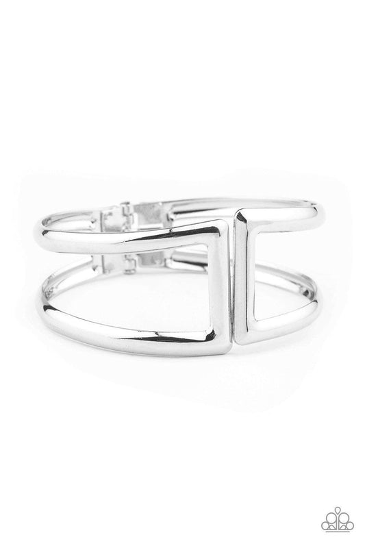 Paparazzi Accessories - Geo Glam - Silver Bracelet - Bling by JessieK