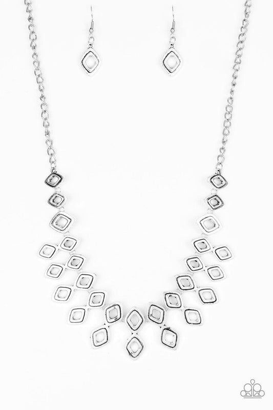 Paparazzi Accessories - Geocentric - Silver Necklace - Bling by JessieK