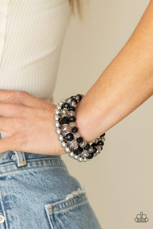 Paparazzi Accessories - Gimme Gimme - Black Bracelet - Bling by JessieK