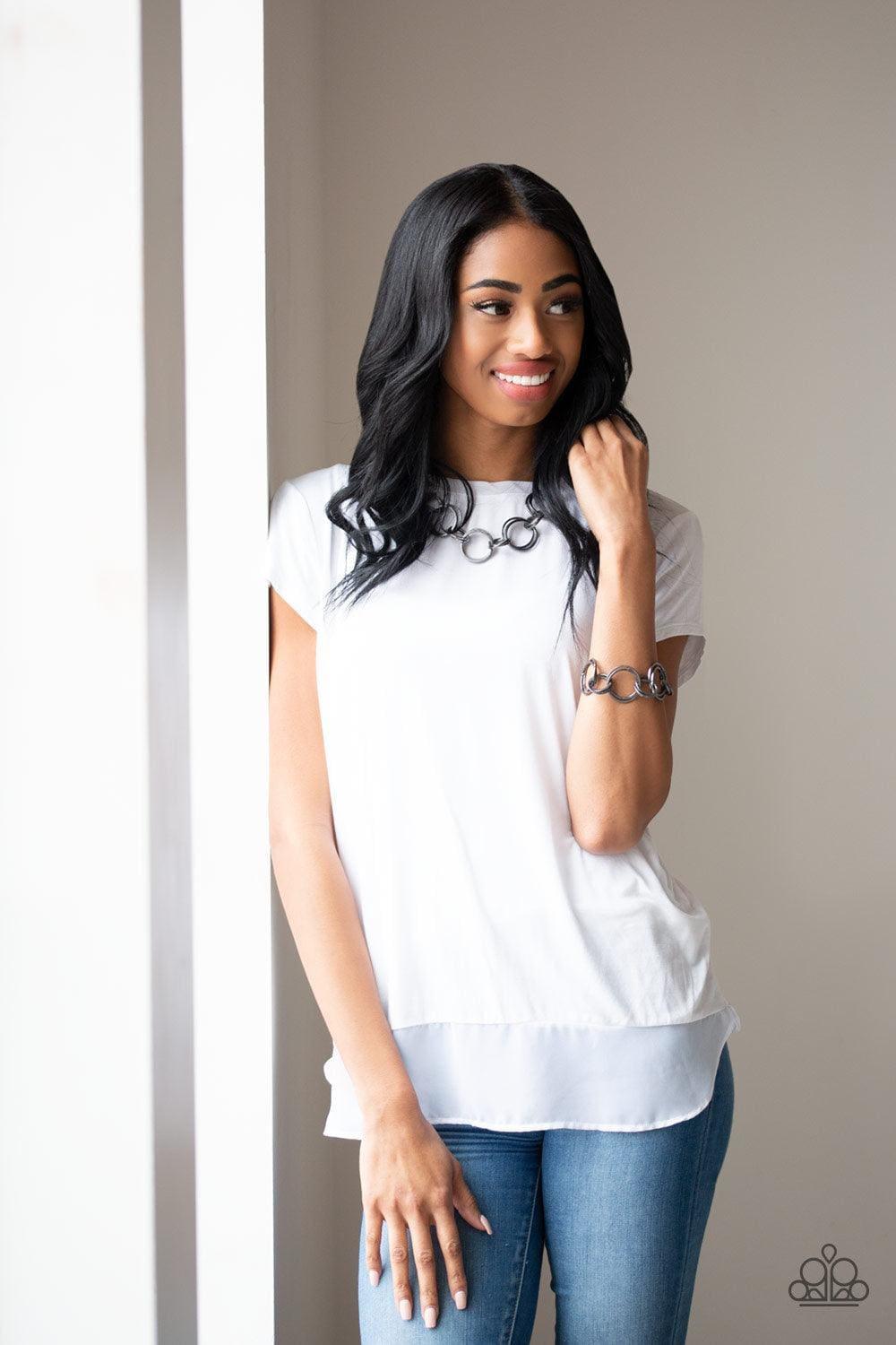 Paparazzi Accessories - Give Me a Ring - Black Bracelet - Bling by JessieK