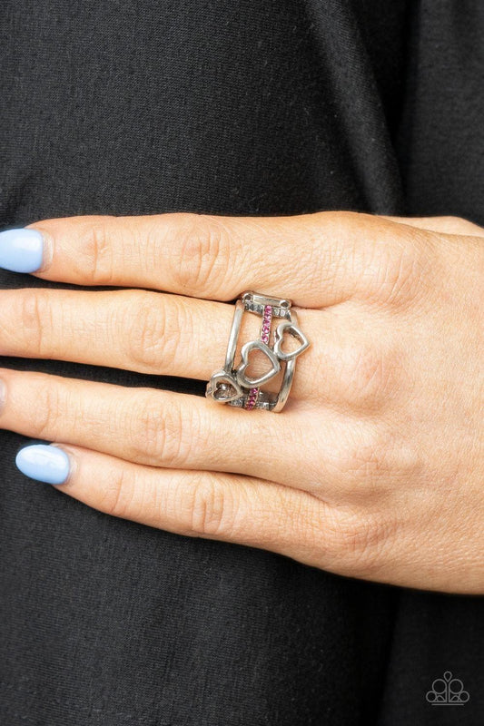 Paparazzi Accessories - Give Me Amor - Pink Ring - Bling by JessieK