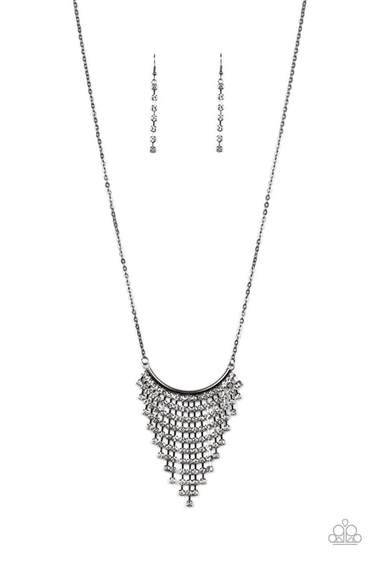 Paparazzi Accessories - Glitter Bomb - Black Necklace - Bling by JessieK