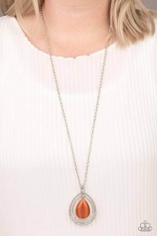 Paparazzi Accessories - Glow And Tell - Orange Necklace - Bling by JessieK