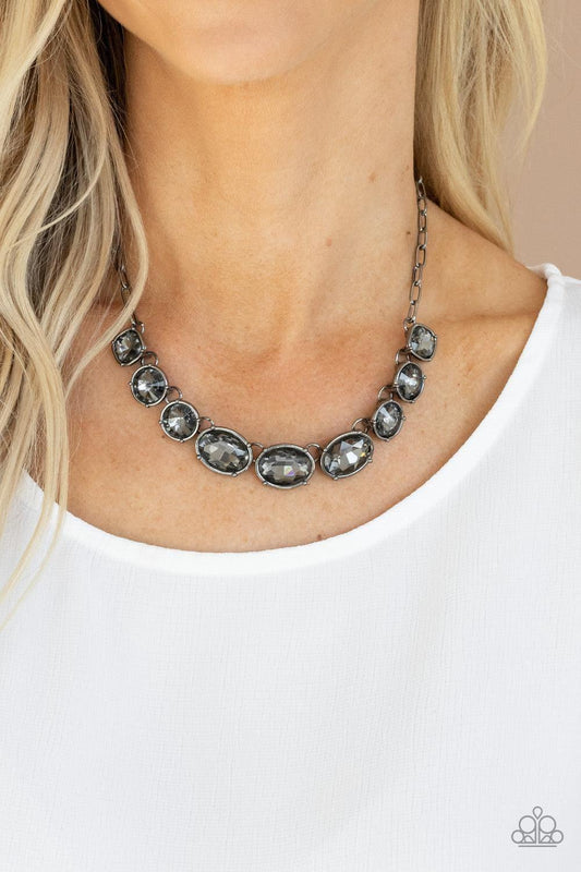 Paparazzi Accessories - Gorgeously Glacial - Black Necklace - Bling by JessieK