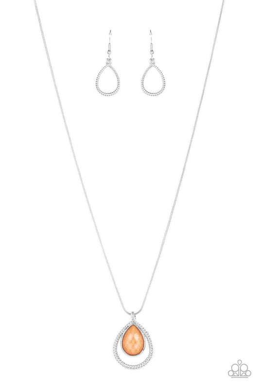 Paparazzi Accessories - Gorgeously Glimmering - Orange Necklace - Bling by JessieK