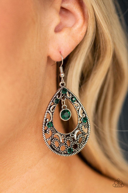 Paparazzi Accessories - Gotta Get That Glow - Green Earrings - Bling by JessieK