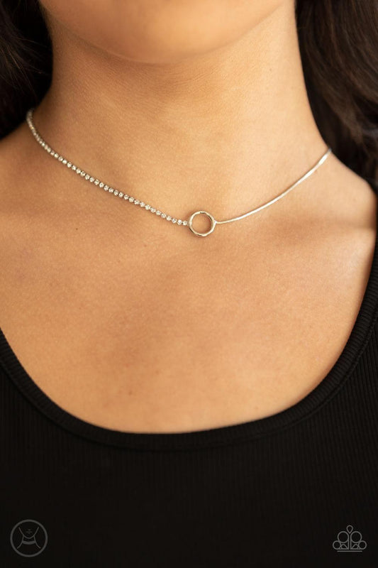 Paparazzi Accessories - Gotta Split - White Choker Necklace - Bling by JessieK