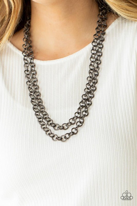 Paparazzi Accessories - Grunge Goals - Black Necklace - Bling by JessieK