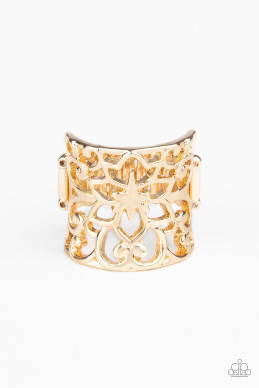 Paparazzi Accessories - Guru Garden - Gold Ring - Bling by JessieK