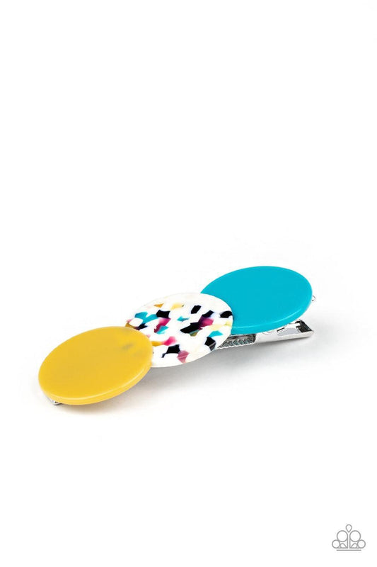 Paparazzi Accessories - Hair Comes The Sun - Yellow Hair Clip - Bling by JessieK