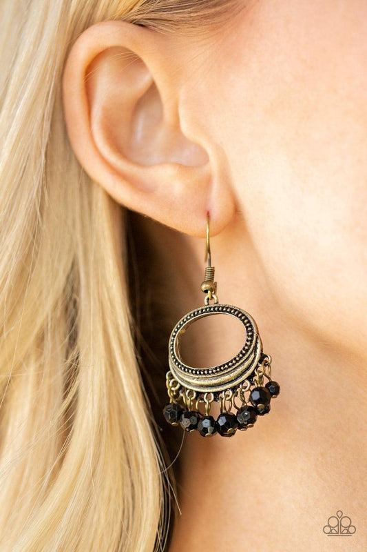 Paparazzi Accessories - Happy Days - Brass Earrings - Bling by JessieK