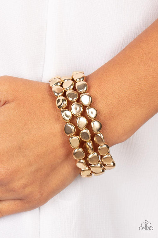 Paparazzi Accessories - Haute Stone - Gold Bracelet - Bling by JessieK