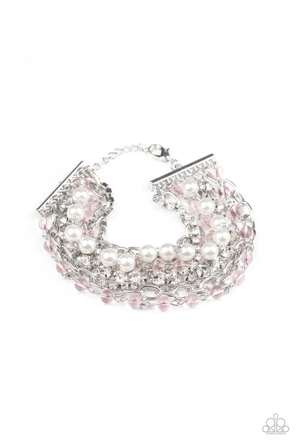 Paparazzi Accessories - Heiress Hustle - Pink Bracelet - Bling by JessieK
