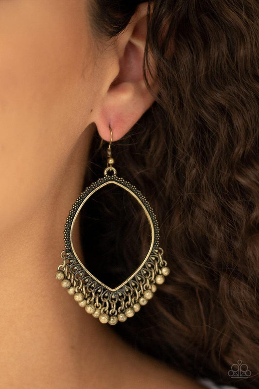Paparazzi Accessories - Heirloom Harmony - Brass Earrings - Bling by JessieK
