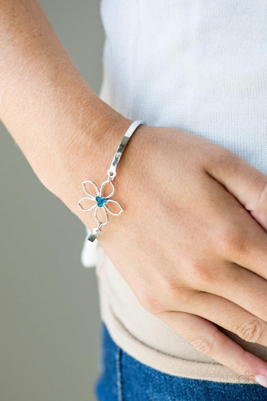 Paparazzi Accessories - Hibiscus Hipster - Blue Bracelet - Bling by JessieK